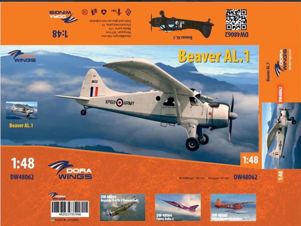 Dora Wings 1/48 DW48062 Beaver AL.1 Plastic Kit