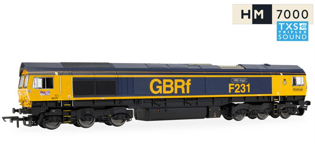 Hornby OO R30534TXS RailRoad Class 66 775 HMS Argyll Loco Model Sound Fitted