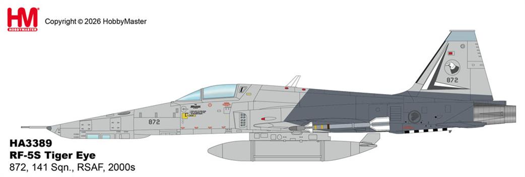 Hobby Master 1/72 HA3389 RF-5S Tiger Eye RSAF Diecast Aircraft Model