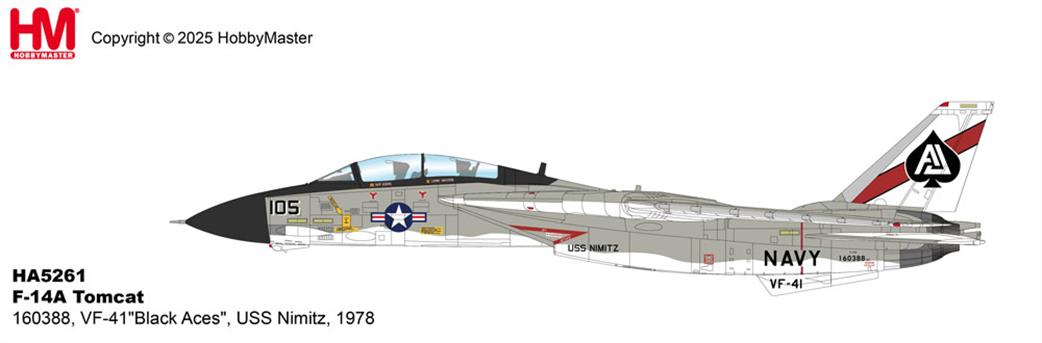 Hobby Master 1/72 HA5261 Grumman F-14A Tomcat VF-41 Black Aces USS Nimitz