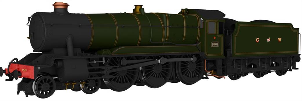 Rapido Trains OO 954001 GWR County No.1001 G W Lined Green