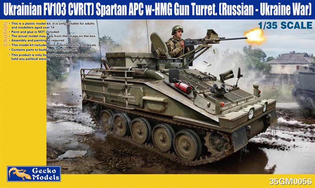 Gecko Models 1/35 35GM0056 FV103 CVR(T) Spartan Ukrainian FV103 CVRT Spartan APC w HMG Turret