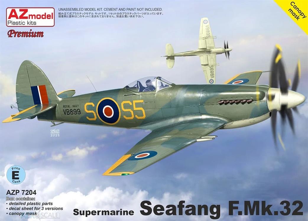 AZ Model 1/72 AZP7204 Supermarine Seafang F.Mk.32 Premium Edition Kit