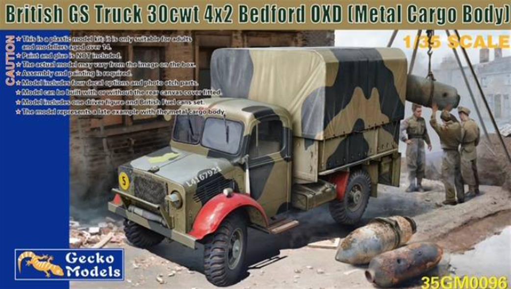 Gecko Models 1/35 35GM0096 British GS Truck 30 CWT 4X2 Bedford OXD Metal Cargo Body Kit