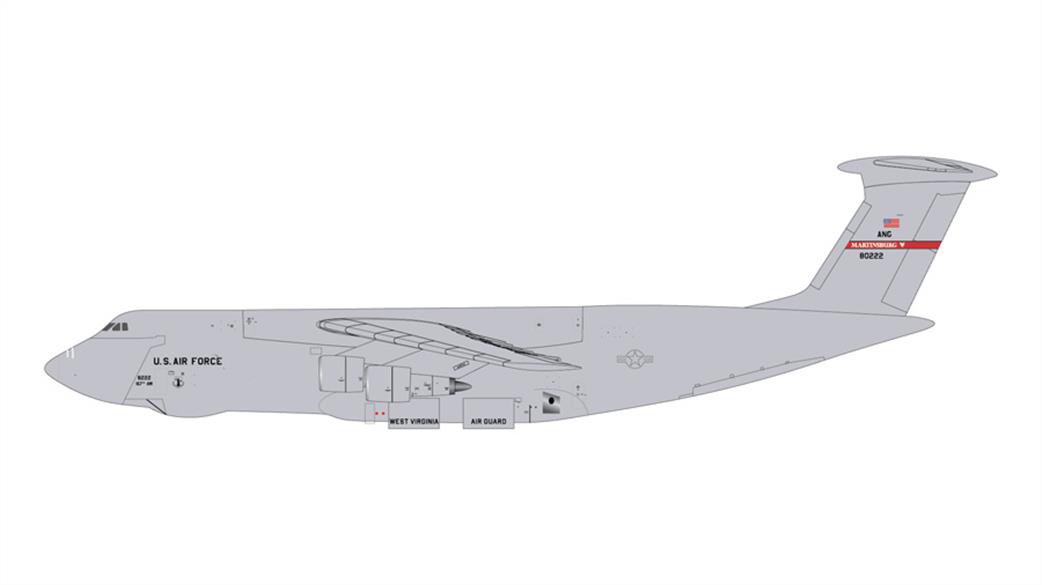 Gemini Jets 1/400 GMUSA152 USAF C-5A GALAXY 68-0222 