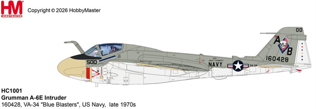 Hobby Master 1/72 HC1001 Grumman A-6 Intruder Blue Blasters US Navy Model