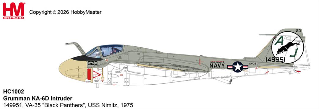 Hobby Master 1/72 HC1002 Grumman A-6 Intruder Black Panthers US Navy Model