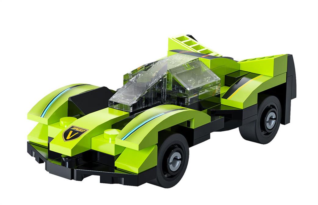 CaDa  C55112W Mini Green Blade Sports Car - 68 pcs
