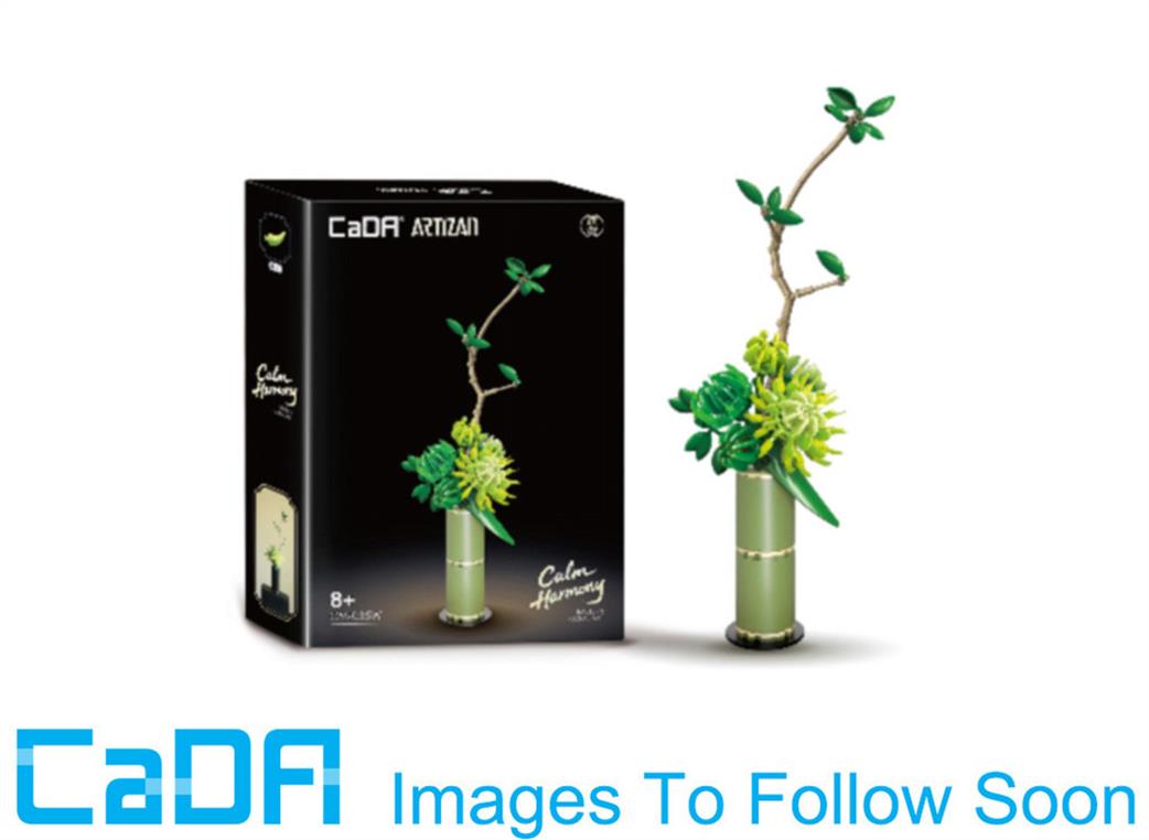 CaDa  C59035W  Oriental Floral Art Calm Harmony Brick Model