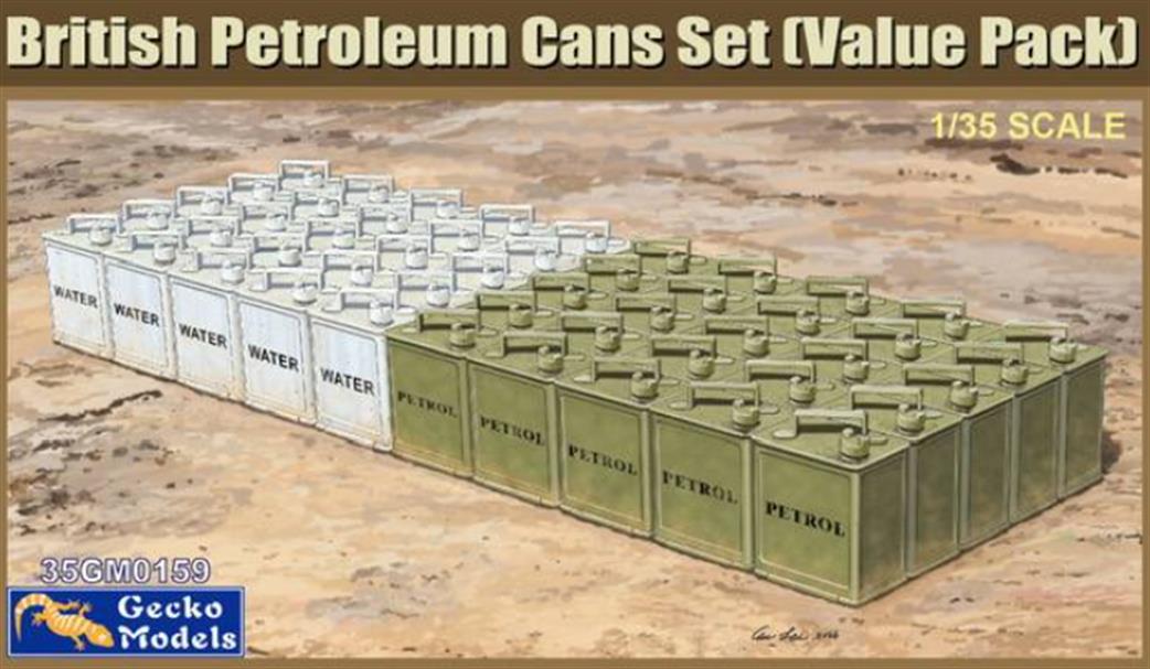 Gecko Models 1/35 35GM0159 British 2 gallon Petroleum Cans Set (Value Pack)