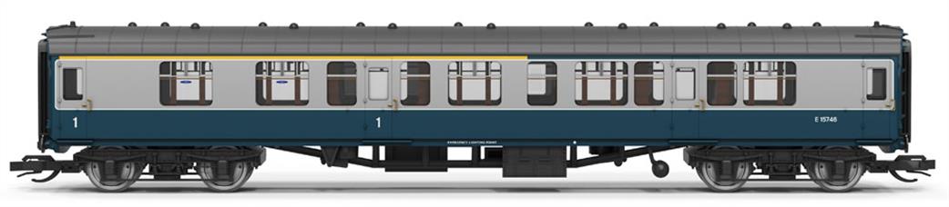 Hornby TT:120 TT4076A BR Blue/Grey Mk1 Composite Corridor E15746