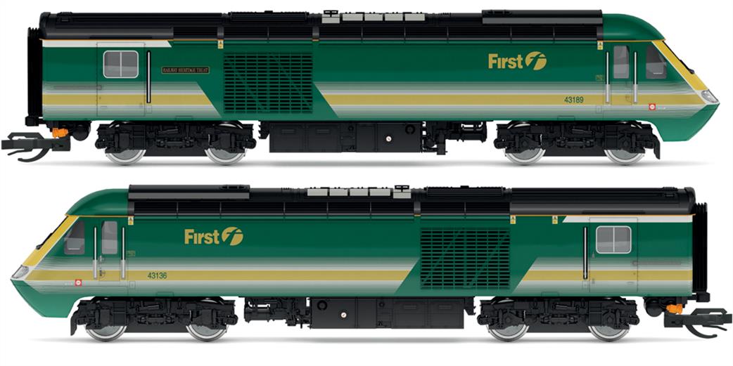Hornby TT:120 TT3050M First Great Western Class 43  HST TRUST 43136 & 43189 Train Pack