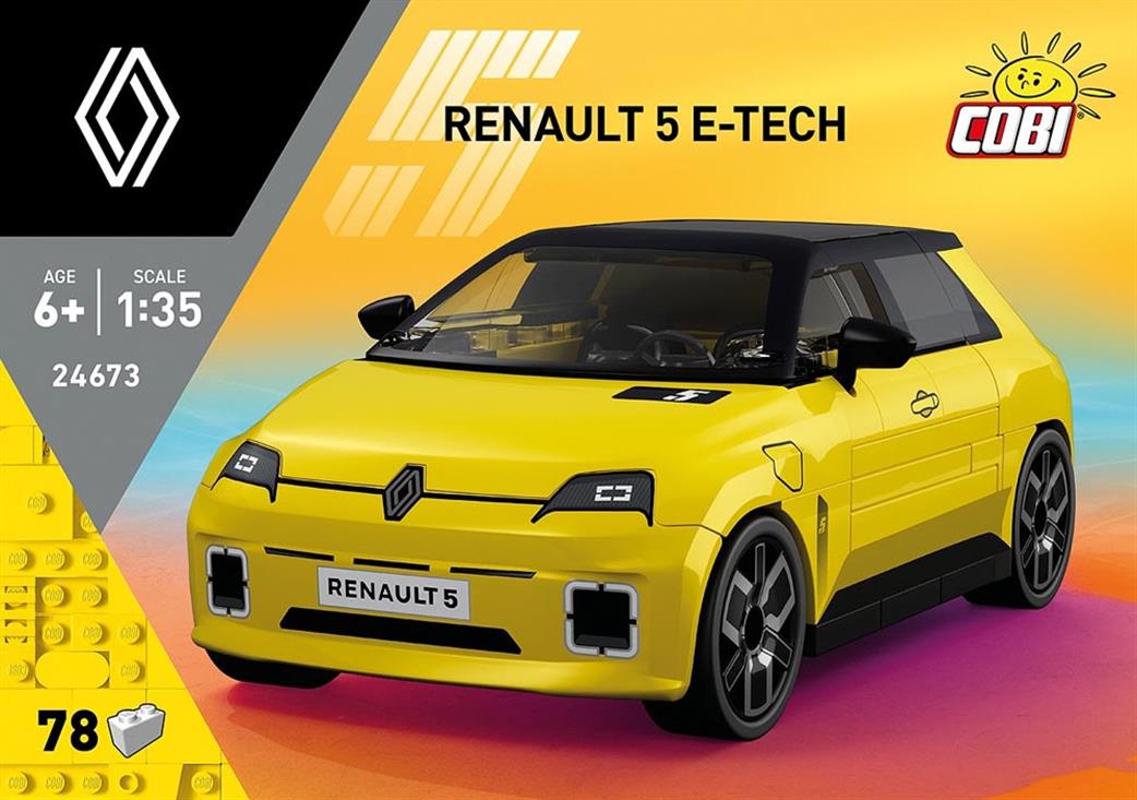 Cobi 1/35 24673 Renault 5 E-Tech Yellow Block Model