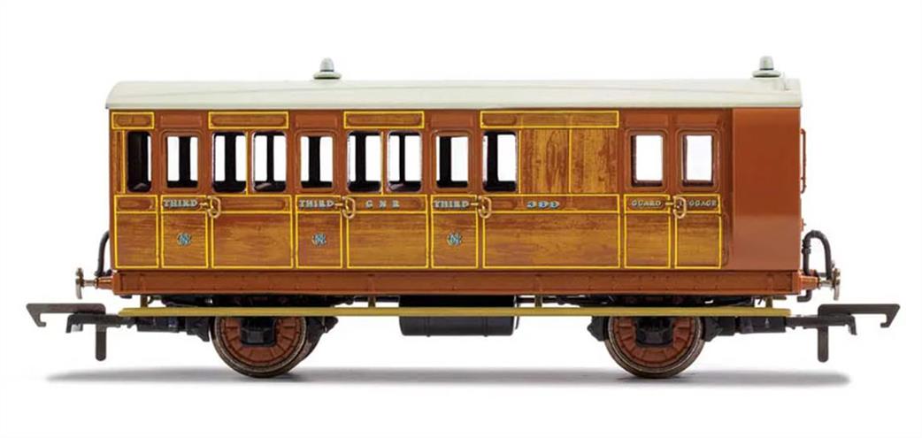 Hornby OO R40059 GNR 4 Wheel Brake 3rd Coach No.399