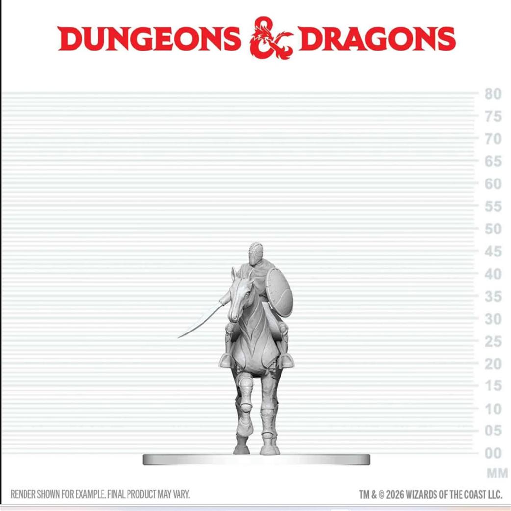 Wizkids  90899 Nimblewright Steed With Rider D&D Nolzur's Marvelous Unpainted Miniature