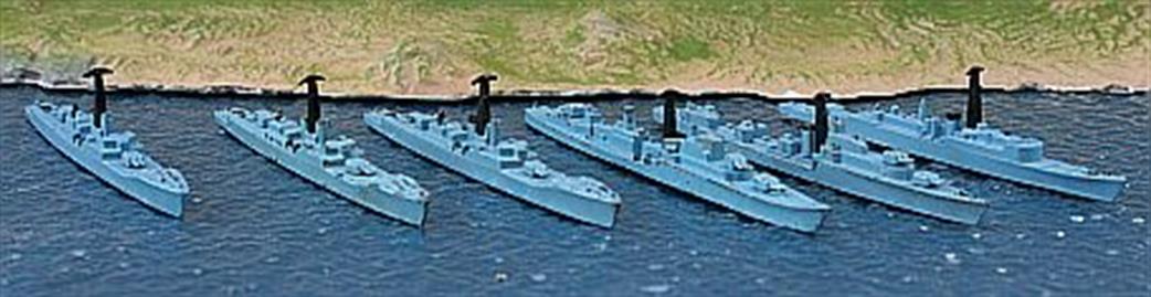 Tri-ang Minic 1/1200  Triang Minic Blue Warship bundle of 1/1200 1960s models