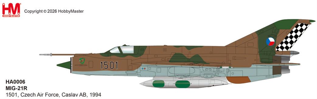 Hobby Master 1/72 HA0006 MIG-21R 1501 Czech Air Force Caslav AB 1994
