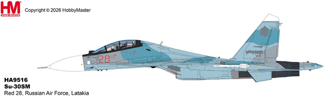 Hobby Master 1/72 HA9516 Su-30SM Red 28 Russian Air Force Lataki