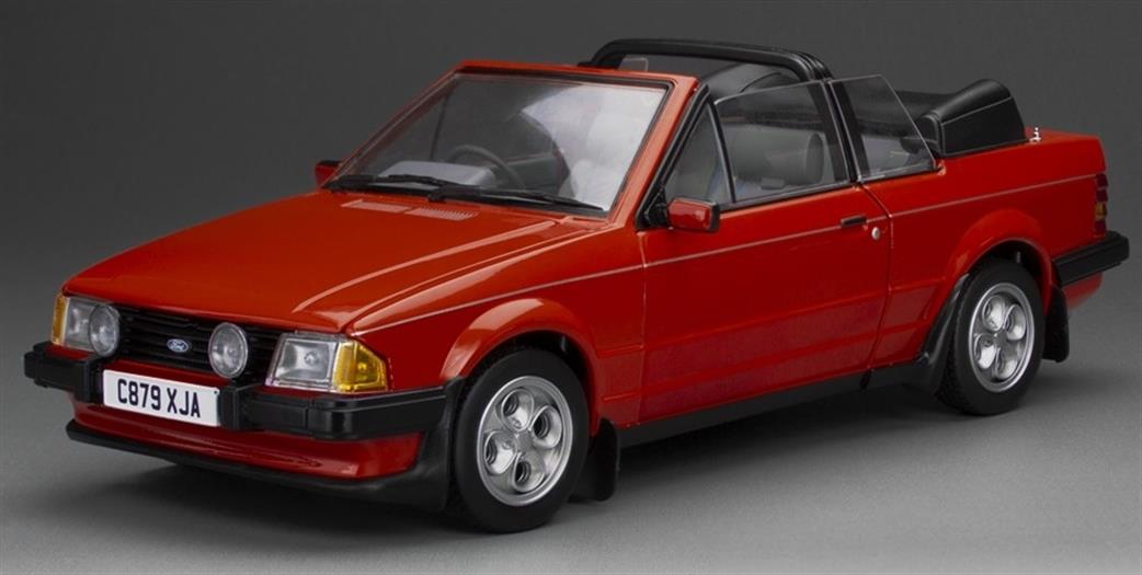 Sunstar/Chrono 1/18 4989R Ford Escort XR3i Cabrio Sunburst Red RHD Diecast Model