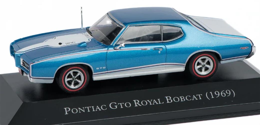 MAG 1/43 MAG PP33 Pontiac GTO Royal Bobcat 1968 Light Blue Diecast Model