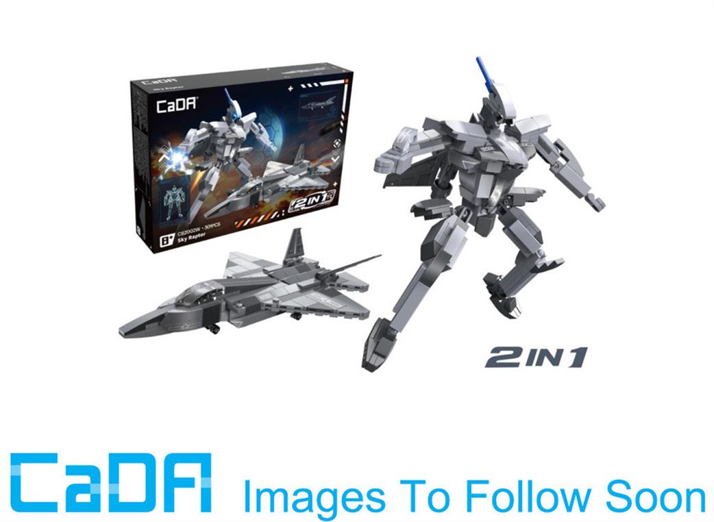 CaDa  C82005W Sky Razor 2-in-1 Mecha Robot Ship - 303 pcs Brick Model