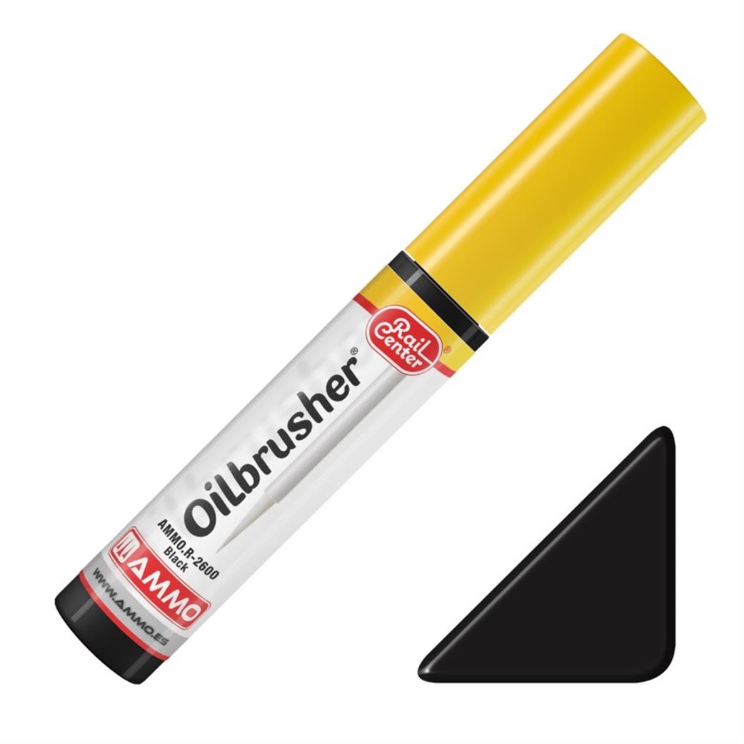 Ammo of Mig Jimenez  Ammo.R-2600 Black Rail Center Oilbrusher 10ml Enamel Based Paint
