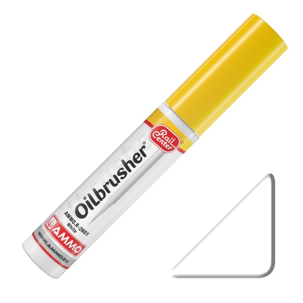 Ammo of Mig Jimenez  Ammo.R-2601 White Rail Center Oilbrusher 10ml Enamel Based Paint