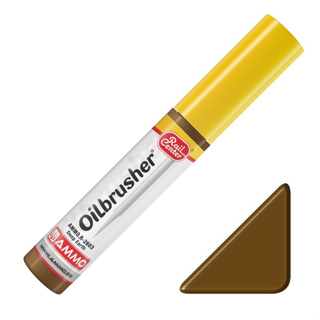 Ammo of Mig Jimenez  Ammo.R-2603 Dark Earth Rail Center Oilbrusher 10ml Enamel Based Paint