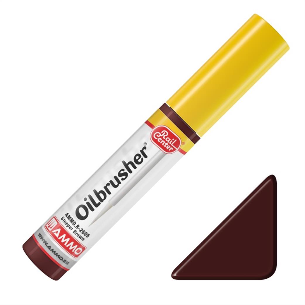 Ammo of Mig Jimenez  Ammo.R-2605 Sleeper Brown Rail Center Oilbrusher 10ml Enamel Based Paint
