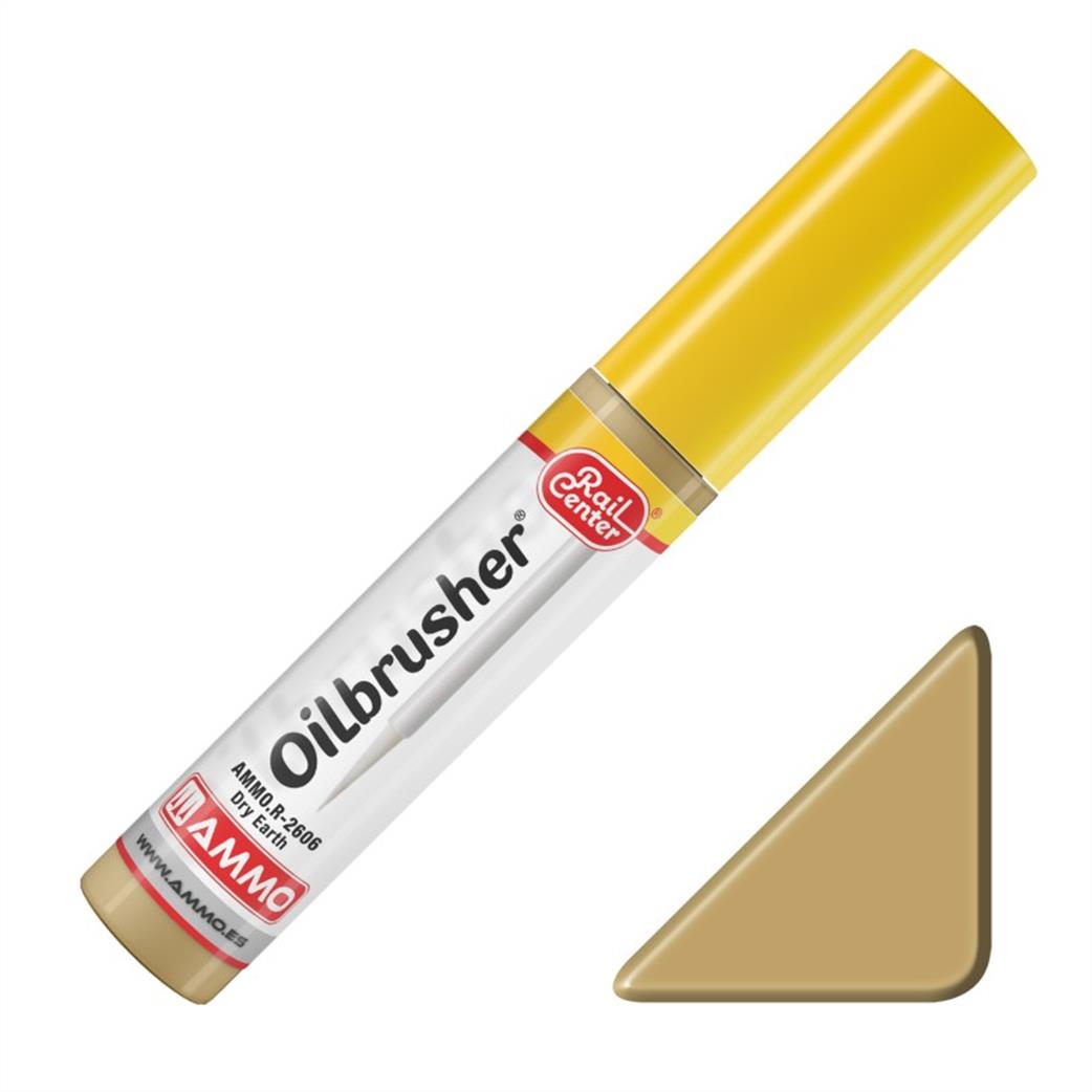 Ammo of Mig Jimenez  Ammo.R-2606 Dry Earth Rail Center Oilbrusher 10ml Enamel Based Paint