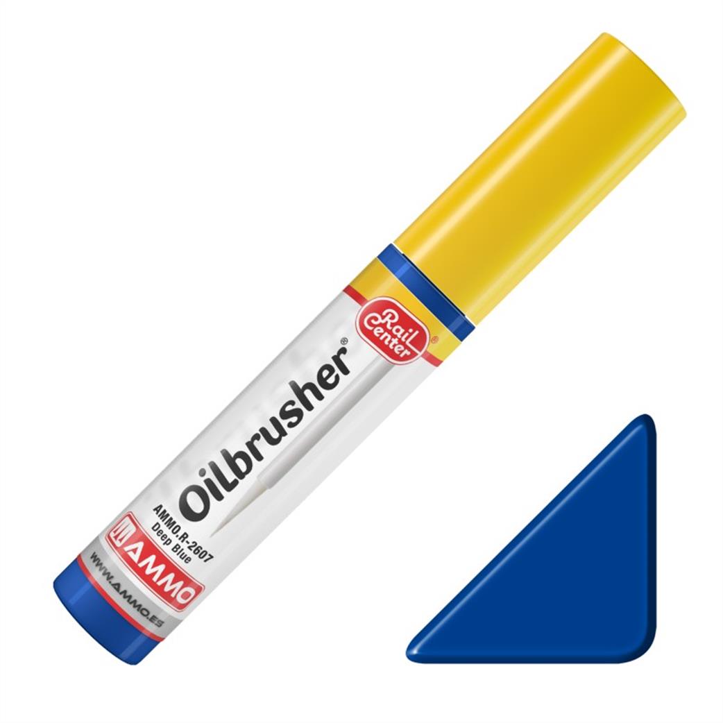 Ammo of Mig Jimenez  Ammo.R-2607 Deep Blue Rail Center Oilbrusher 10ml Enamel Based Paint