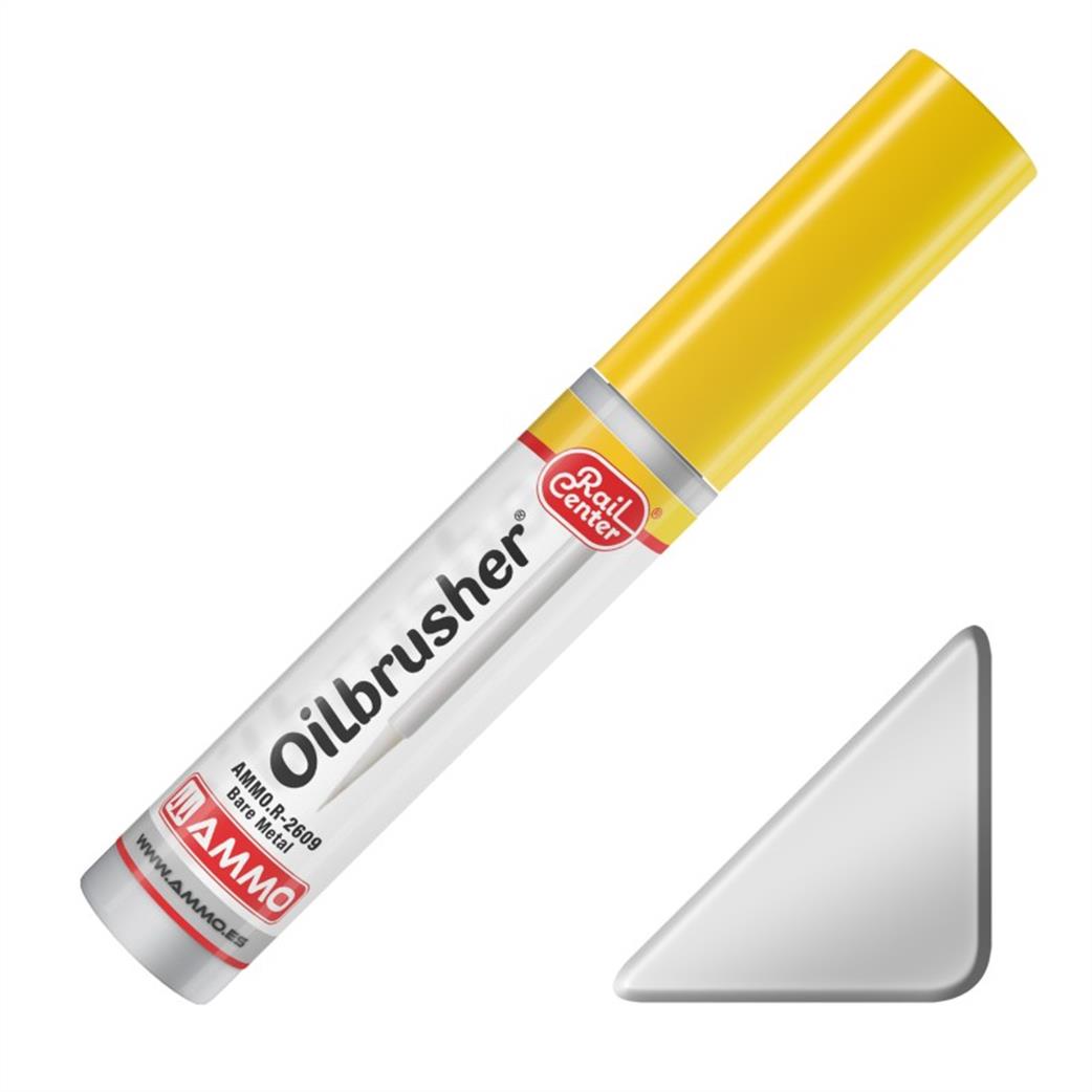 Ammo of Mig Jimenez  Ammo.R-2609 Bare Metal Rail Center Oilbrusher 10ml Enamel Based Paint
