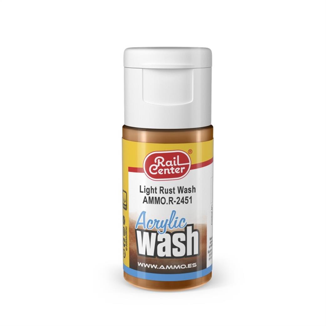 Ammo of Mig Jimenez  AMMO.R-2451 Rail Center Light Rust Acrylic Wash 15ml