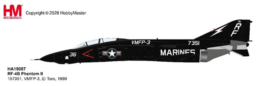 Hobby Master 1/72 HA19087 RF-4B Phantom II El Toro Diecast aircraft model