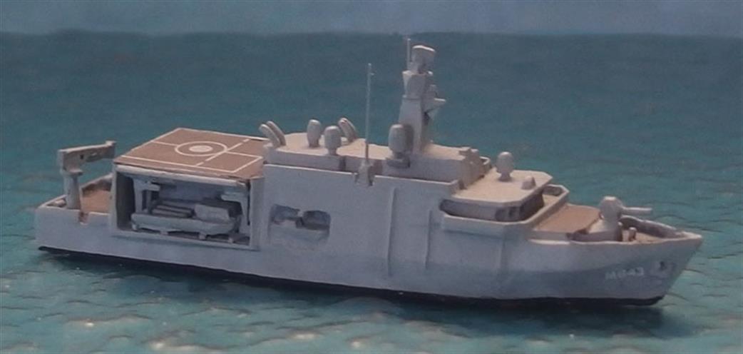 Albatros 1/1250 Alk404C HNLMS Harlingen M843 Mine countermeasures Vessel Waterline Model