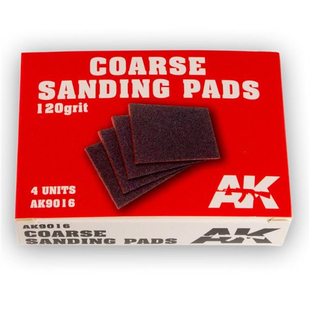 AK Interactive  AK9016 Coarse Sanding Pads 120 Grit pack of 4