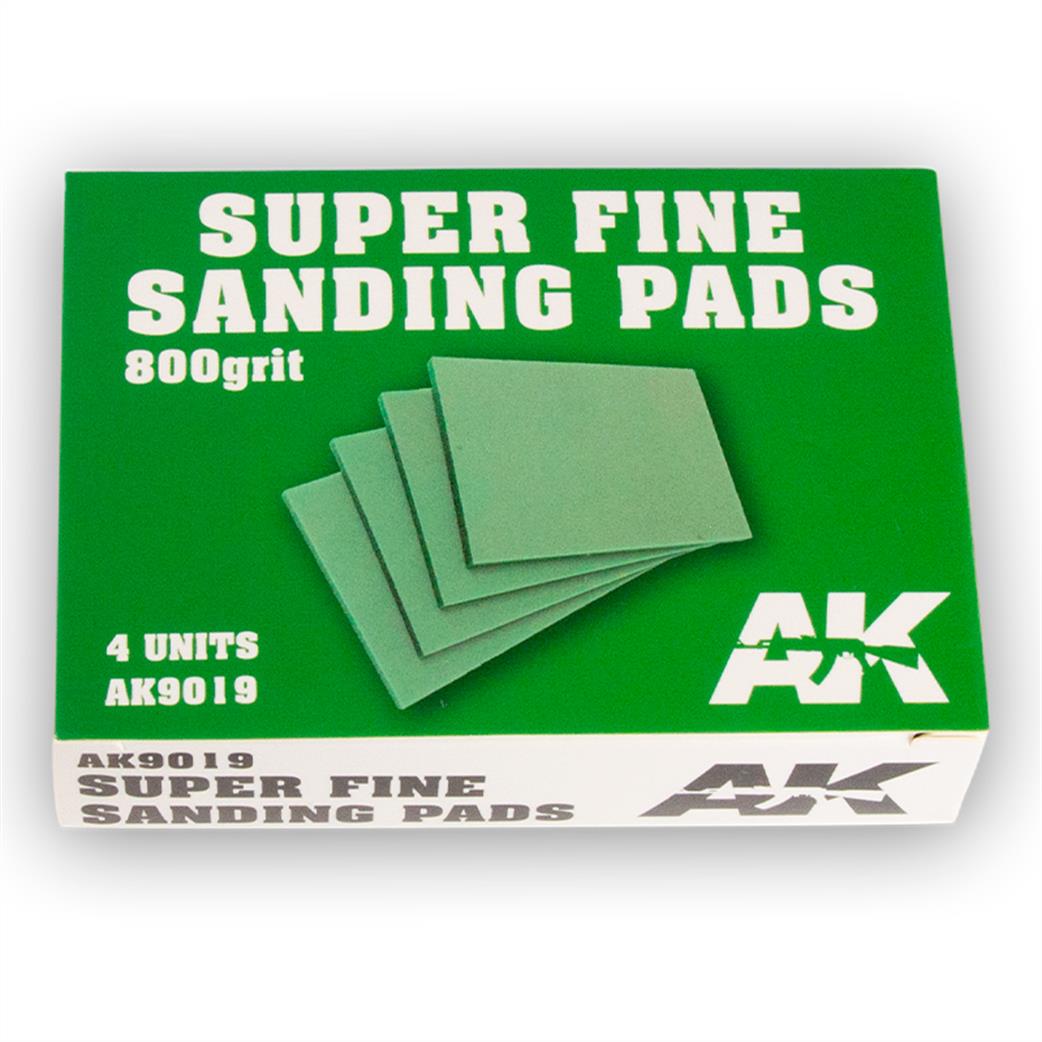 AK Interactive  AK9019 Coarse Sanding Pads 800 Grit Pack of 4