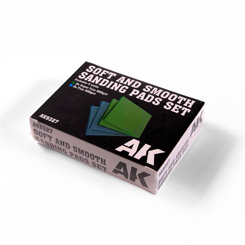 AK Interactive  AK9327 Soft & Smooth Sanding pads set Pack of 4
