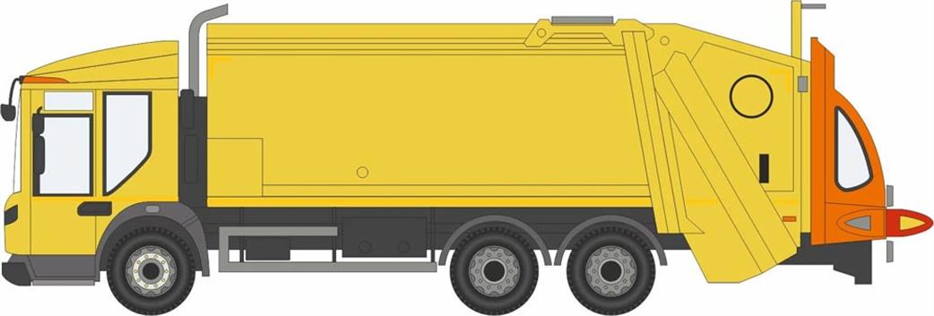 Oxford Diecast 1/76 76DE006 Dennis Eagle Olympus Bin Lorry Yellow