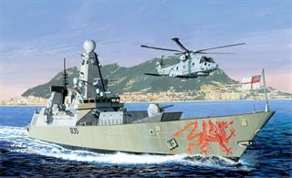 Dragon (Plastics) 1/700 HMS Dragon Type 45 Air Defence Destroyer Model Ship Kit 7109 with Decals for all the ClassGlue and paints are required