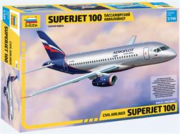Zvezda 7009 1/144th Sukhoi Superjet 100 Civil Airliner KitNumber of Parts 47    Length 208mm