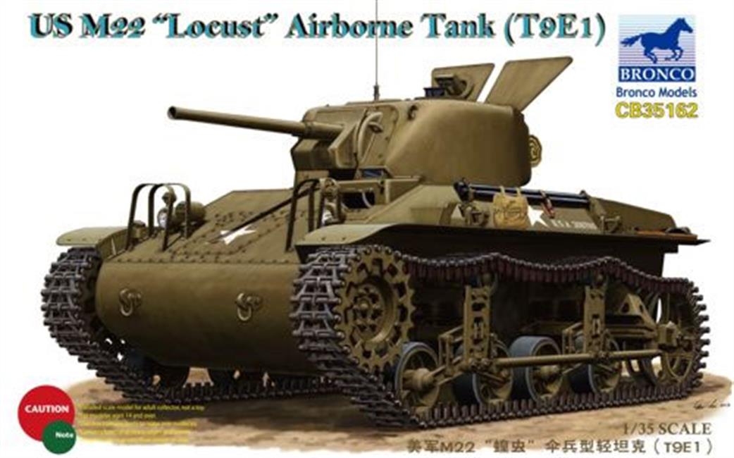 Bronco Models 1/35 CB35162 M22 Locust US Army WW2 Airborne Tank Plastic Kit