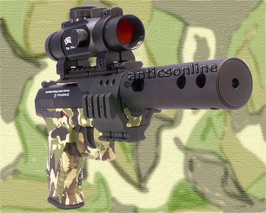 Umarex  AG99/NH/C Walther CP99 .177 CO2 Nighthawk Air Pistol Military Camo Green with scope and silencer