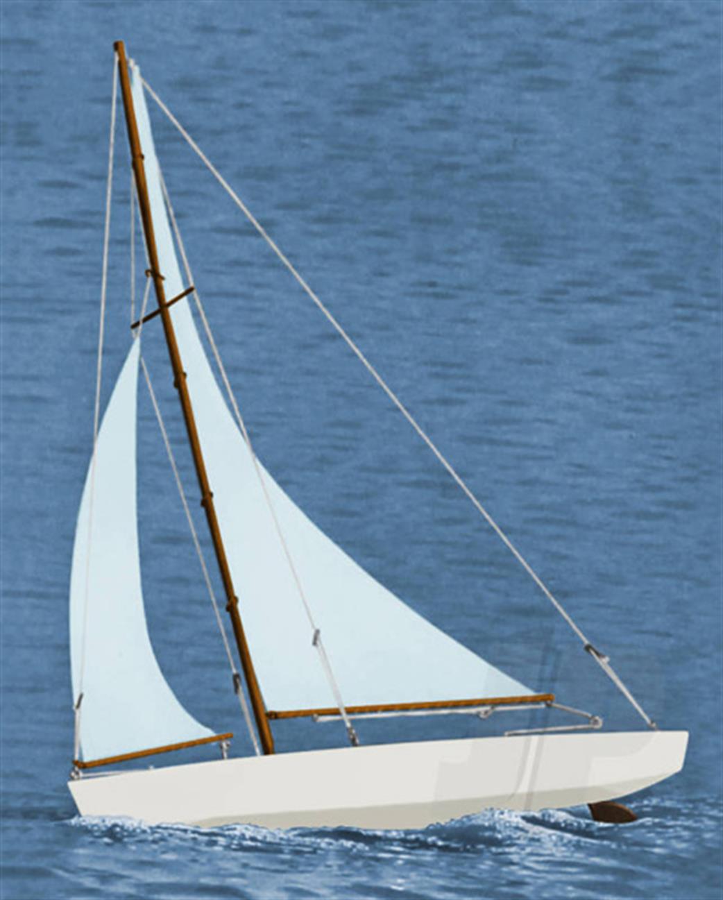 Dumas   DU1102 Ace Racing Sloop Wooden Yacht Kit Length 17in
