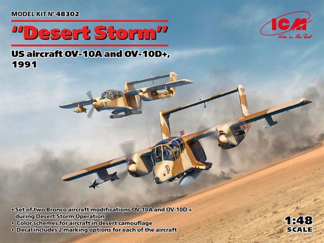 ICM 1/48 48302 USAF OV-10A  And OV-10D Desert Storm 1991 Plastic Kits