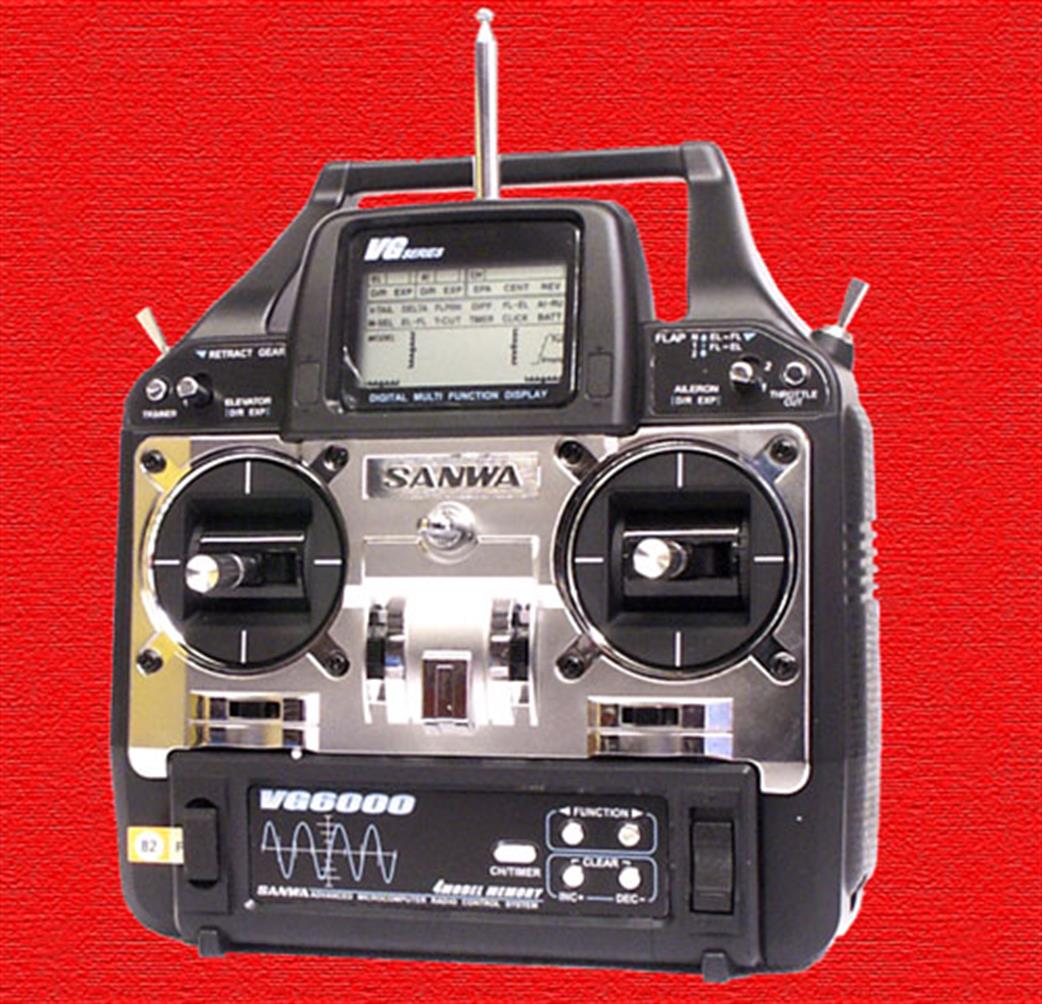 Sanwa  VG6000/2N VG6000 35mhz 6CH c/w 4xSM102 Servos (Mode 2)
