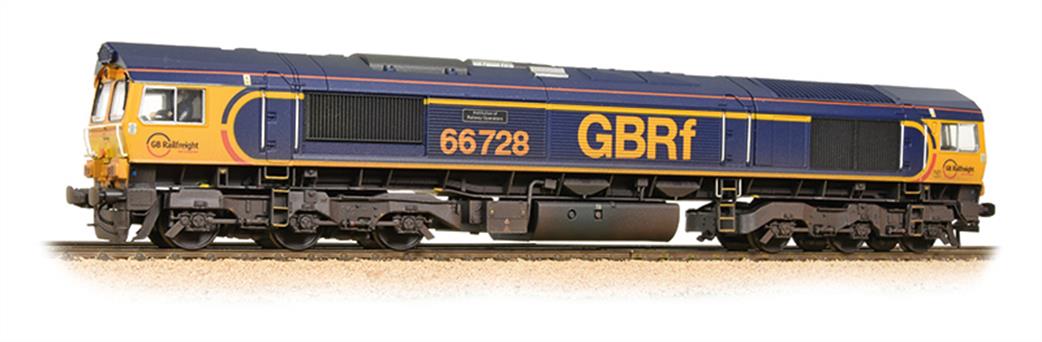 Bachmann OO 32-980A GBRf 66728 Institution of Railway Operators Class 66 Co-Co Freight Diesel GBRf Blue Weathered InterhubGB Low Emissions Loco Model