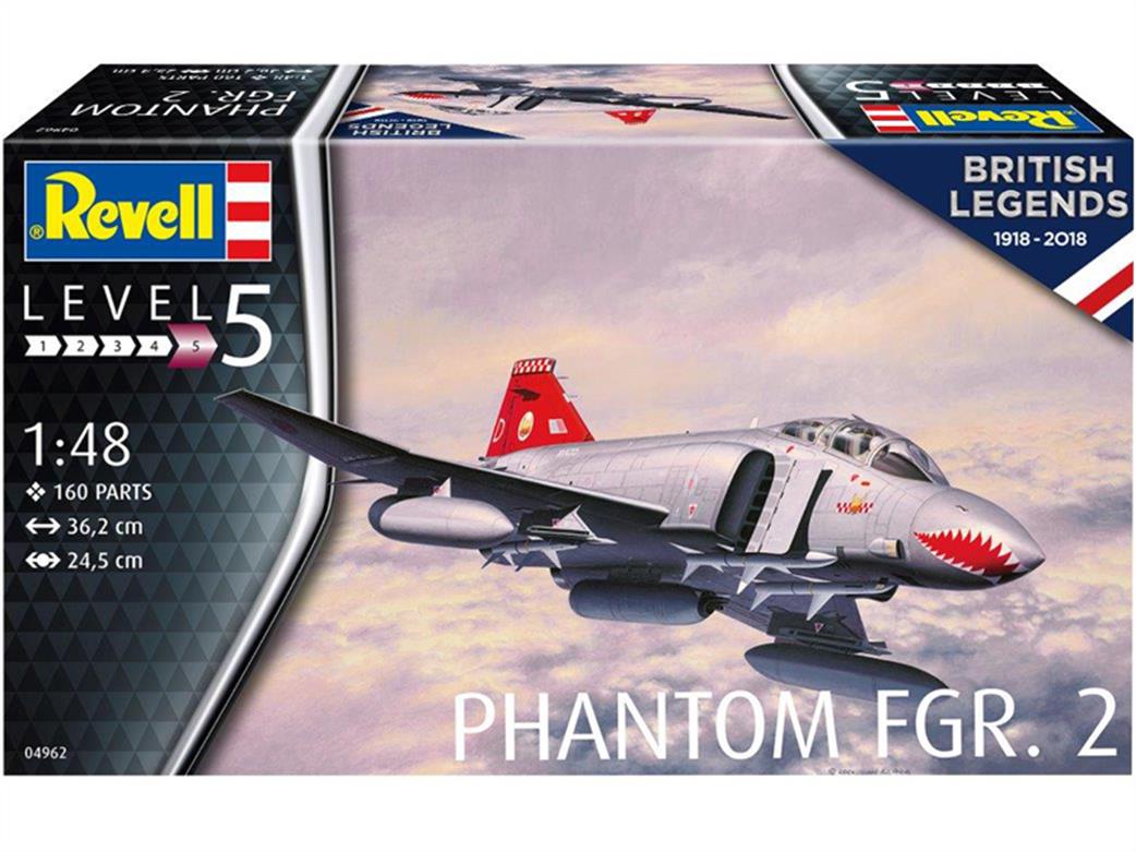 Revell 1/48 04962 British RAF Phantom FGR.2 Jet Aircraft Plastic Model Kit