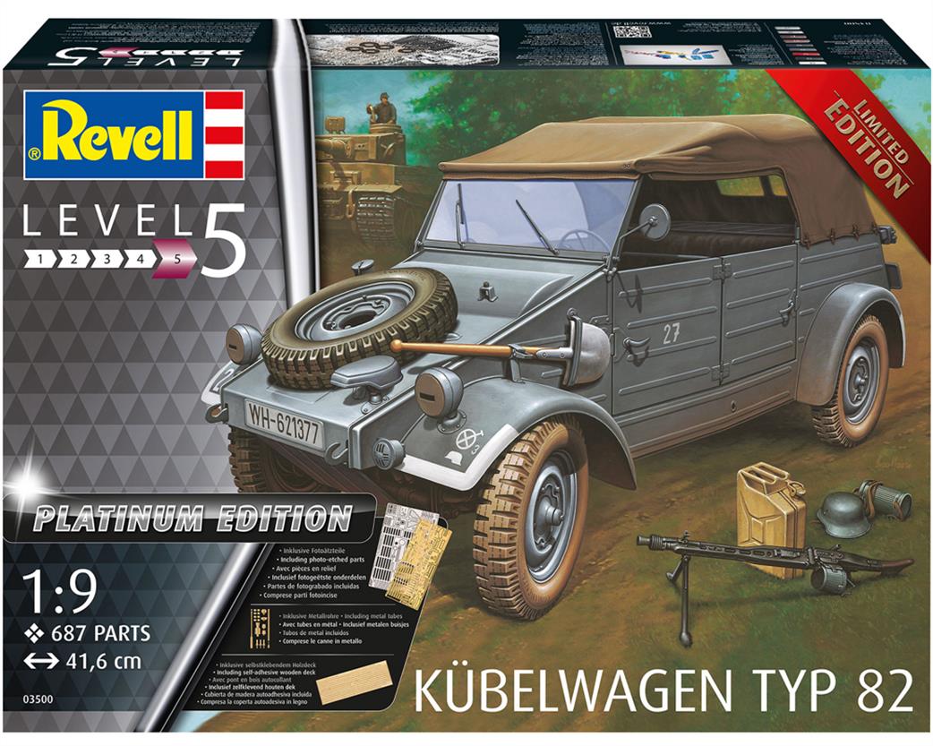 Revell 1/9 03500 German Kubelwagen Type 82 Kit