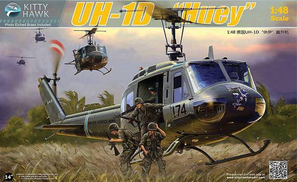 Kitty Hawk 1/48 KH80154 Bell UH-1D Huey Helicopter Kit